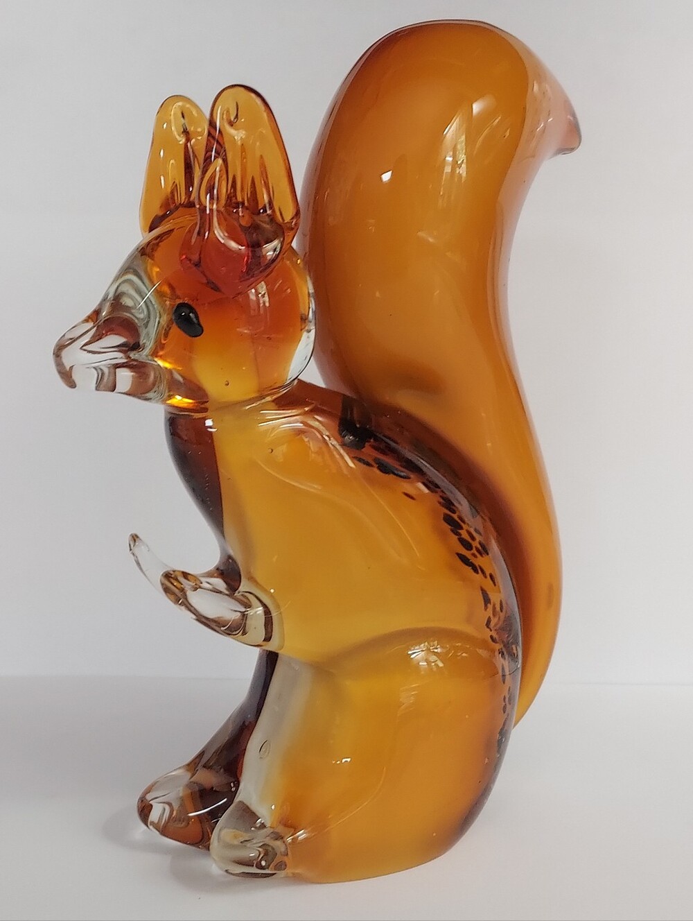 Adorable Golden Brown Glass Squirrel Home Decor
